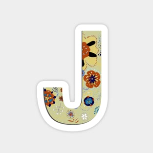 Monogram letter J Sticker